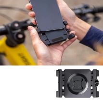 Motorrad-Rückclip-Telefonhalter, dehnbar, stoßfest, rutschfest, fest zum Fahren, drehbar, verriegelbarer Schläger