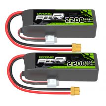 Batteria Lipo OVONIC 3S 25C 2200mAh 11,1V con spina XT60 per aereo RC, elicottero, quadricottero, camion RC (confezione da 2)
