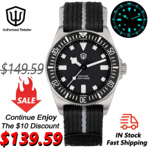 Watchdives EXD 38mm Vintag reloj VH31 barrido segundo movimiento cristal de zafiro BGW9 luminoso 20Bar relojes de titanio impermeables hombres