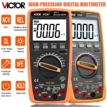 Victor Multimetro digitale Gamma automatica 6000 conteggi Capacità Resistenza Frequenza Vero RMS NCV Torcia elettrica Tester di temperatura VC97