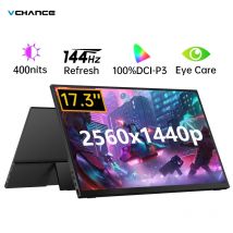 Vchance 17.3 ''2k tragbarer Gaming-Monitor 144Hz 100% srgb freesync 400nit hdr Display mit Ständer für Laptop Mac Xbox PS5-Schalter