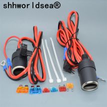 Worldgolden 1set 1,5 MM Zigarette Leichter Buchse mit 1M Kabel + Auto Fuse Box Halter für Mini mitte mikro Standard Auto Sicherung