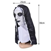 The Horror Scary Nun Latex Mask w/Headscarf Valak Cosplay for Halloween Costume