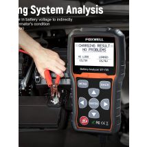 FOXWELL BT705 Car Battery Tester 12v 24v Heavy Duty Truck Cranking Charging System Check 100-2000CCA Battery Load Analyzer