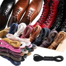 1 paio 2.5mm Lunghezza 60/90/100/120cm Lacci in cotone cerato Lacci per scarpe Oxford rotondi Lacci per stivali Lacci Lacci in pelle impermeabili