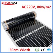 Wszystkie rozmiary 80w/m2 na podczerwień AC220V ciepła grzejąca 50cm szerokości folia do ogrzewania