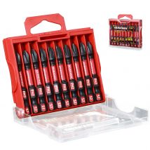 Geinxurn Impact Tough # 2-Kreuzschlitz-Schraubendreher-Bits, magnetisches PH2-Schraubendreher-Bit-Set aus S2-Stahl mit Aufbewahrungsbox für M-Box