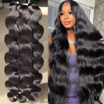 Body Wave Hair Bundles 3/4 Pcs 10-40 Inch Thick Hair Human Bundles Real High Density Brazilian Hair Extensions Hair Bundles