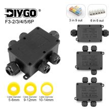 2/3/4/5/6 Way Outdoor Plastic waterproof box IP68 Electrical Cable Wire Connector Waterproof Sealed junction box With Terminal