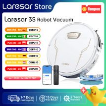 Laresar Evol 3S Odkurzacz Robotyczny 5000Pa Sterowanie Aplikacją Inteligentne Planowanie Bezprzewodowe Mycie do Domu Dywany Czyszczenie Sierści Zwierząt