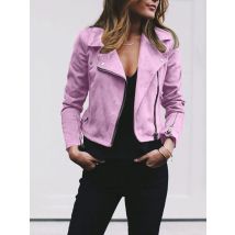 Jacke Mode Straße Herbst Winter Neue Kollektion Retro frauen Kurzen Mantel Mit Flip Kragen Diagonal Zipper