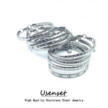 USENSET Edelstahl Armreifen Für Frauen Schlange Armband 6MM Drehmomente Schmuck Armbänder Geschenke Für Mädchen