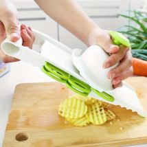 Affettatrice per mandoline Affettatrice per verdure in acciaio inossidabile con 5 lame e protezioni per le mani Affettatrice per patate Carote