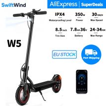W5 Elektroroller 8,5 Zoll 350W Motor 36V7,8Ah Akku 30km/h Höchstgeschwindigkeit 34km Reichweite Doppelbremse Aufblasbare Reifen APP-Verbindung