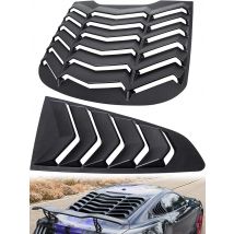 Rear+Side Window Louvers, for Ford Mustang 2015-2023 Windshield Sun Shade Cover Vent GT Lambo Style Custom Fit All Weather ABS