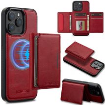 2-in-1 Abnehmbare Magnetische Lederhülle für iPhone 16 17 Air 15 14 13 12 11 Pro XS Max XR 17E 16E 8 Plus SE Taschen-Handyhülle