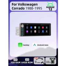 Carplay Autoradio 6.86" 1 Din Radio Android Car Multimedia for VW Volkswagen Corrado 1988-1995 Stereo Head Unit GPS Autoradio
