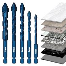 5/6/8/10/12mm Tile High Hardness Eccentric Drill Bit Precision Drilling Ceramic Glass Wall Concrete  Hex Shank Drilling Tool