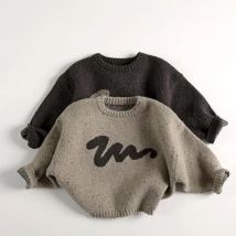 2024 Winter neue Kinder lässig Pullover Mode Kinder Mädchen bunte Punkt Alpaka Wolle Pullover Baby Jungen gestrickt Pullover Tops