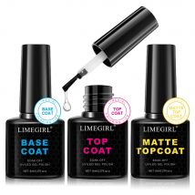3Psc/Kit Nail Art Soaking Primer Trasparente Coat Smalto per unghie Gel UV Smalto Secco Cura Schiarente Set manicure multifunzionale