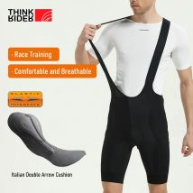 ThinkRider Radfahren Bib Shorts Männer Radfahren Tragen 3D Padded Extra Lange Abstand Elastische Interface Pro Kissen MTB Hosen Fit