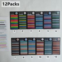 3600 Blatt farbige Aufkleber, transparent, fluoreszierend, Index-Tabs, Flaggen, Haftnotizen, Seite, Lesezeichen, Schule, Bürobedarf, Schreibwaren
