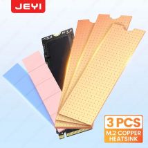 Disipador de calor JEYI Copper M.2, radiador de disco de estado sólido enfriador de cobre 2280 SSD de 3 piezas con almohadilla térmica de silicona para computadora portátil de escritorio