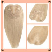 Straight 100% Remy Human Hair Toppers Blonde Lace Base Toppers for Women Clips In Hair Extensions Hairpieces Human Hair Topper