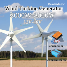 Generator wiatrowy do urządzeń domowych 5kW 8kW 12V 24V 48V Darmowa alternatywa energetyczna Wiatrak kempingowy Niska prędkość rozruchu Sprzedaż fabryczna