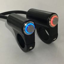 22mm 7/8 ''Aluminium legierung Motorrad Lenker Scheinwerfersc halter wasserdichter Schalter 12V Nebels chein werfer Retro-Schalter