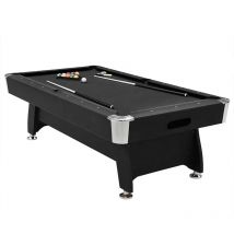 Billiard Table Best-selling 8ft, Complete with 2 Cues Full Ball Set, Rubber-cushioned Rails, Ideal for Indoor Home Entertainment