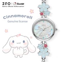 ZGO Sanrio Cinnamoroll Damen-Quarzuhr, stilvolle und wasserdichte Armbanduhr im Studenten-Design, Geschenk 2106