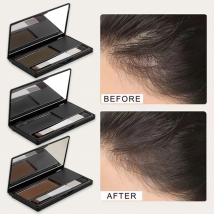 UNIFULL Wasserdichtes Haarmuster-Puder, 6 g, Kantenkontrolle, Haarwurzel, das Schatten-Make-up abdeckt, neutral, Schwarz, Grau, Braun, dreifarbig