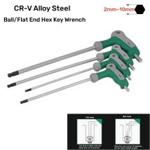 M2m2, 5 m3m4m5m6m8m10 T-Griff Griff Inbus schlüssel Langarm Kugelkopf/Flat End Sechs kant schlüssel Home Auto Fahrrad Handwerkzeug Schrauben dreher