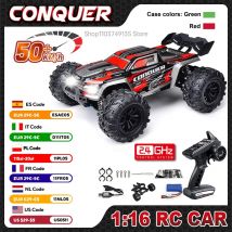 WLtoys Scala 1:16 Grande RC Auto 50 km/h Ad Alta Velocità 4WD Giocattolo Per Bambini per Ragazzi Auto di Controllo Remoto 2.4G Off Road Monster Truck Giocattolo RC