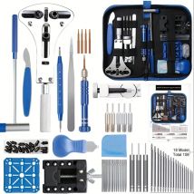 Kit di riparazione per orologi da 185 pezzi Strumento professionale per la sostituzione della batteria dell'orologio Set di strumenti per la rimozione del collegamento e della parte posteriore