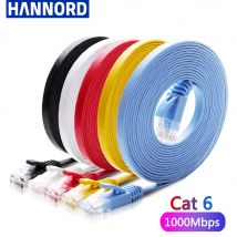 Hannord Kabel Ethernet Cat6 Lan Kabel UTP RJ45 Sieciowy Patch Cord Ultra Cienki Płaski Patch Cord 10m 15m Do PC Router PS Internet