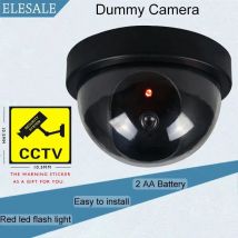 Dummy-Kamera, blinkende LED-Fälschungskamera, kreative schwarze Kunststoffkuppel, CCTV-Kamera, Stromversorgung über AA-Batterie, Überwachungssicherheitssystem