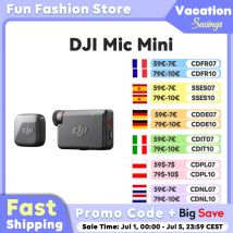 DJI Mic Mini (2 TX + 1 RX ) / (1 TX + 1 RX) micrófono inalámbrico con cancelación de ruido inteligente, Audio de alta calidad