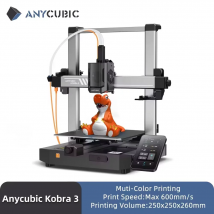 ANYCUBIC Kobra 3 AE Versione FDM Max 600 mm/s Velocità di stampa Stampante 3D Livellamento automatico a 25 punti con dimensioni di stampa 9,8x8,7x8,7 pollici