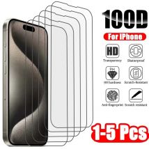 1-5 sztuk szkła hartowanego do iPhone'a 16 15 14 13 12 11 Pro Max Ochrona ekranu do iPhone'a 7 8 SE X XS XR Folia ochronna ze szkła