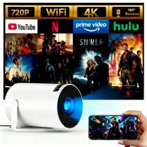 HY200 270 Proyector portátil giratorio Full HD 1080P Android iOS PC USB HDMI Compatible Sistema de vídeo doméstico