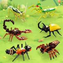 Moc Insetto Modello Animale Ape Formica Farfalla Cricket Cavalletta Set Building Blocks Fai Da Te Per Bambini Di Puzzle Assemblare Giocattoli Ragazzo Regalo Del Capretto