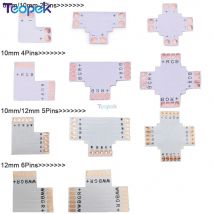 PCB Connector 2pin 3pin 4pin 5pin 6pin L or T or X (Cross) Shape PCB Board Splitter Connector for LED Strip Light 10pcs/lot