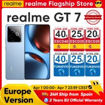 realme GT 7 Global Version 5G Smartphone AI Dimensity 9400E 7000mAh Titan Battery 120W Ultra Fast Charge 6.78'' 120Hz Ekran NFC