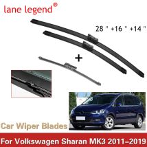 Für vw sharan mk3 2011-2015 28 "16" 14 "vordere hintere Wischer blätter Windschutz scheibe Windschutz scheibe Fensters ch neider Zubehör 2011 2019