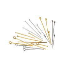 100–50 Stück Edelstahl 15–50 mm T-förmige Flachkopfnadeln Augennadeln Kugelkopfnadeln für DIY-Schmuckherstellung, Handarbeiten