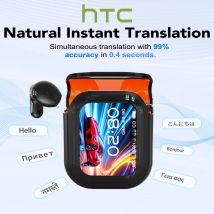 Traduttore HTC NE20 Nuove cuffie wireless Bluetooth 6.0 Auricolari per traduzione Classificazione impermeabile IPX4 Batteria a lunga durata