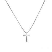 CIAXY Silver Color Cross Pendant Necklaces for Women Temperament Clavicle Chain Choker Simple Luxury  Jewelry