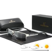 KINGSEVEN męskie spolaryzowane fotochromowe okulary przeciwsłoneczne projekt kobiety kameleon okulary przeciwsłoneczne UV400 przeciwodblaskowe okulary kwadratowe do jazdy